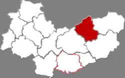 موقعیت شهرستان دای در نقشه