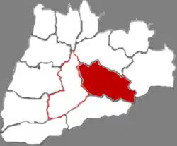 موقعیت شهرستان شیادو در نقشه