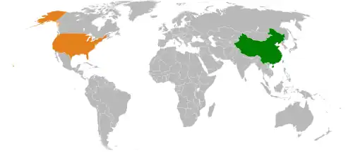 نقشهٔ مکان‌نمای China و USA