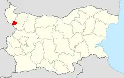 موقعیت شهرستان چیپروفتسی در نقشه