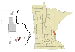 Location of the city of Lindstromwithin Chisago County, Minnesota