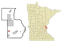 Location of the city of Stacywithin Chisago County, Minnesota