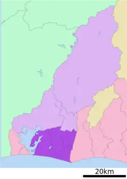Location of Chūō-ku in استان شیزوئوکا