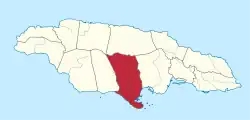 Location of Clarendon within جامائیکا