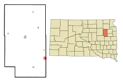 Location in Clark County and the state of داکوتای جنوبی