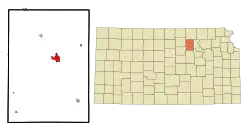 Location of Clay Center, Kansas