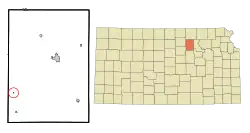 Location of Oak Hill, Kansas