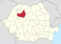 Cluj county, territorial location