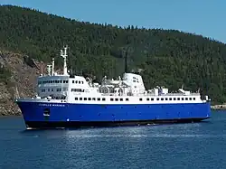 Ferry arriving in Godbout