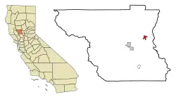 Location in شهرستان کولوزا and the state of کالیفرنیا
