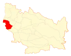 Map of the Coelemu commune in the Biobío Region