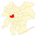 Map of Estación Central commune within سانتیاگو