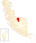 Location in the Magallanes y la Antártica Chilena Region