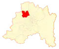Map of Lampa commune in the منطقه مادرشهری سانتیاگو