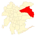 Map of Las Condes commune in سانتیاگو