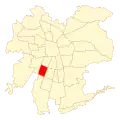 Map of Lo Espejo commune in سانتیاگو
