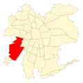 Map of Maipú commune within سانتیاگو