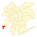 Map of Padre Hurtado commune within سانتیاگو