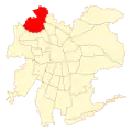 Map of Quilicura commune in سانتیاگو