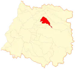 Location of the Río Claro commune in the Maule Region