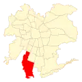Map of San Bernardo commune within سانتیاگو