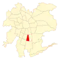 Map of San Ramón commune within سانتیاگو