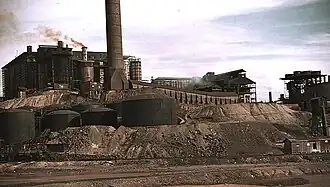 Copper mine and sulfuric acid plant, Copperhill, 1939