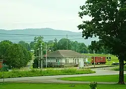 Corryton Branch Library, with House Mountain in the distance
