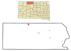 Location in Corson County and the state of داکوتای جنوبی