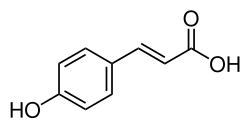 Skeletal formula of coumaric acid