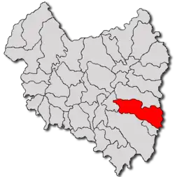 Location of Covasna