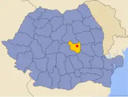 Location of Târgu Secuiesc