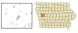 Location of Aspinwall, Iowa