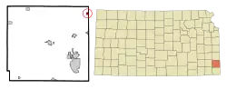 Location of Arcadia, Kansas