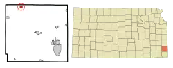 Location of Hepler, Kansas