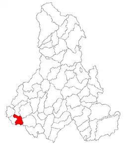 Location of Cristuru Secuiesc