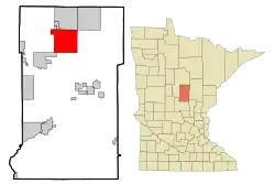 Location of Crosslake, Minnesota