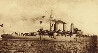 The Italian armored cruiser Amalfi