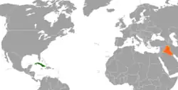 نقشهٔ مکاننمای Cuba و Iraq