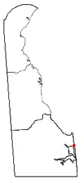 Location of Dewey Beach, Delaware
