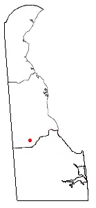 Location of Farmington, Delaware