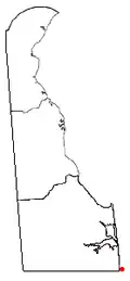 Location of Fenwick Island, Delaware