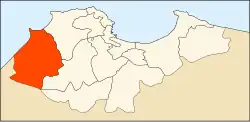 Map of Algiers Province highlighting Chéraga District