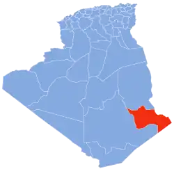 موقعیت استان جانت در الجزایر