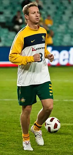 Carney with تیم ملی فوتبال استرالیا in 2010