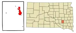Location in Davison County and the state of داکوتای جنوبی