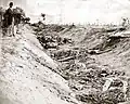 نگاره ای از الکساندر گاردنر از جانباختگان کنفدراسیون در مسیر خونین (Bloody Lane)