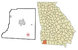 Location in Decatur County and the state of جورجیا