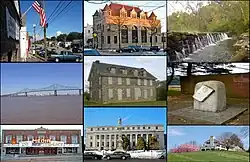 A collage of notable places in Delaware County