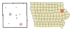 Location within شهرستان دلاویر، آیووا و آیووا